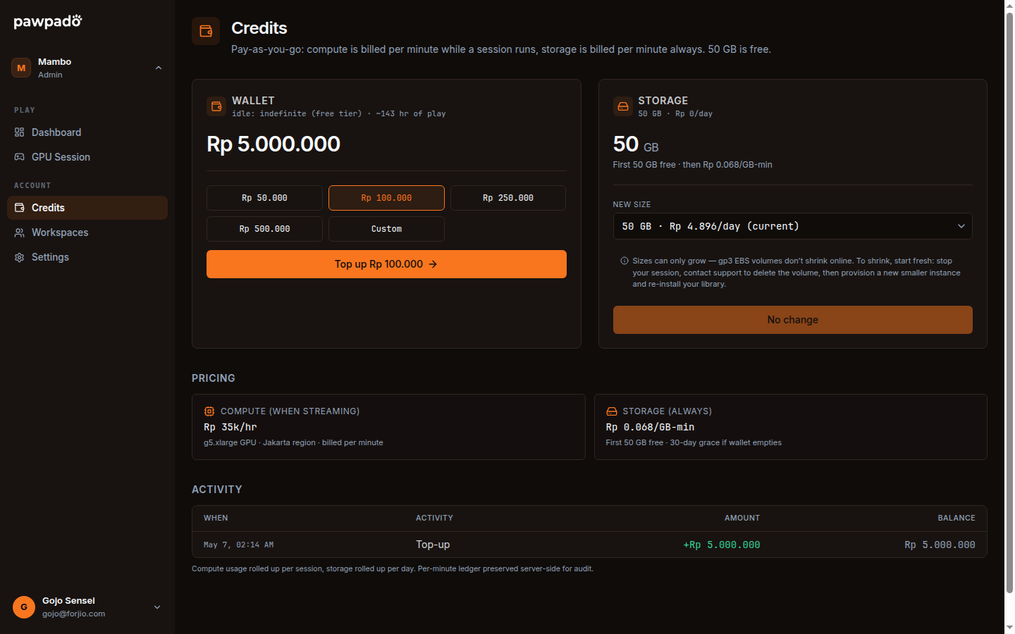 Plugipay family portal: credits
